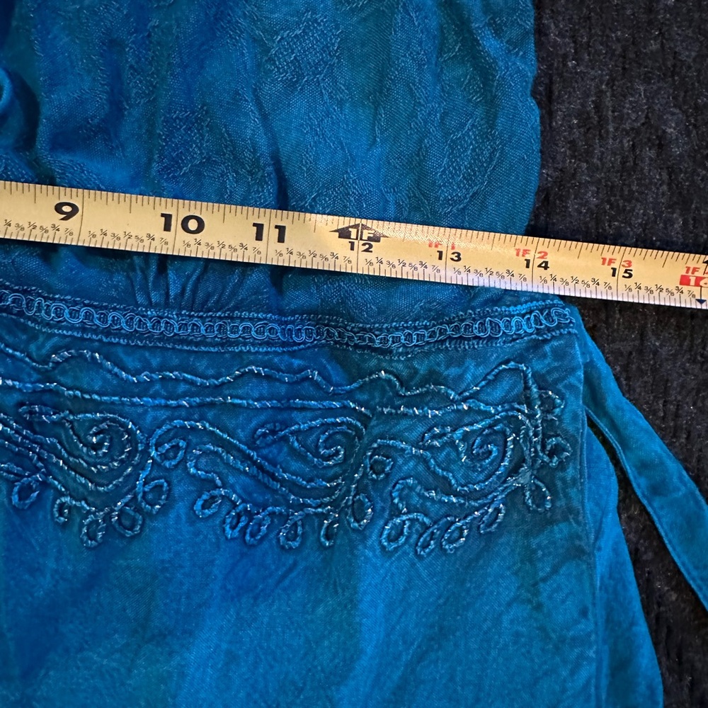Sakkas Teal Embroidered Midi Dress - Picture 13 of 13